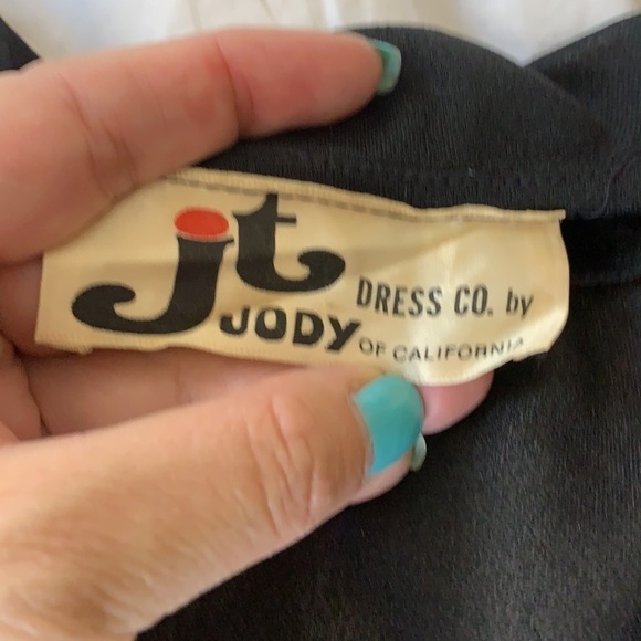 Black vintage 1970s sheer disco dress s/m - Picture 10 of 11